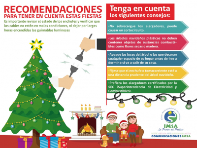 Municipalidad de San Antonio le recomienda tomar medidas de prevención al utilizar luces navideñas y alargadores