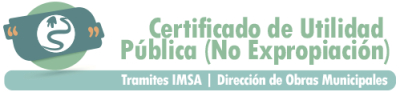 Certificado de Utilidad Pública (No Expropiación)