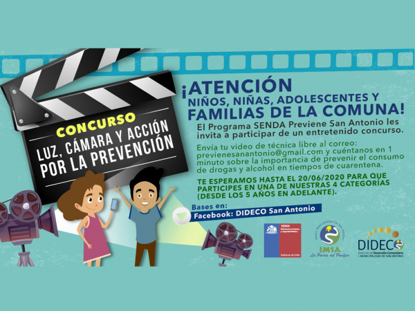 Invitan a participar en Luz, Cámara y Acción…Por la Prevención