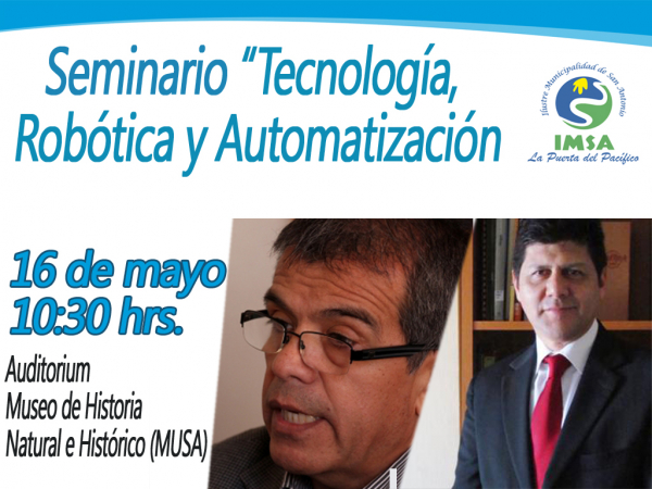 Municipalidad de San Antonio invita al Seminario &ldquo;Tecnolog&iacute;a, Rob&oacute;tica y Automatizaci&oacute;n