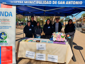 En la plaza de Llolleo se realizó conmemoración del Día Internacional de la Prevención del Consumo de Drogas