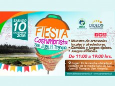 No se pierda la Fiesta Costumbrista de San Juan 2016