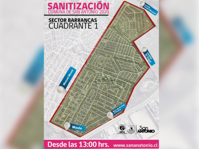 Este lunes 27 vuelven los operativos de sanitizaci&oacute;n en San Antonio