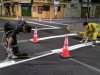 Recursos locales invierte la Muni San Antonio en demarcar calles